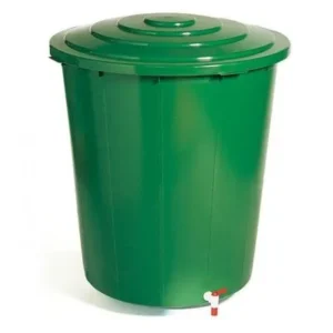 Kaca za kišnicu 300L zelena sa poklopcem i slavinom