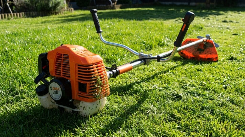 benzinski trimer ruris dac 310 na sveže pokošenoj travi