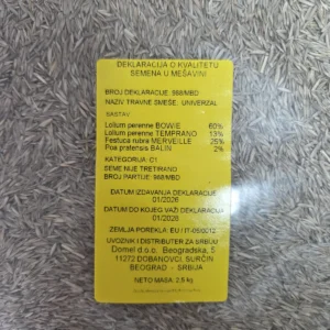 Gardener Univerzal travna smeša 2,5 kg Gardener Univerzal travna smeša, pakovanje 2,5 kg