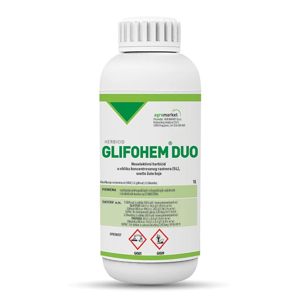 Glifohem herbicid neselektivni 1 l Glifohem herbicid neselektivni na bazi glifosata, pakovanje 1 litar