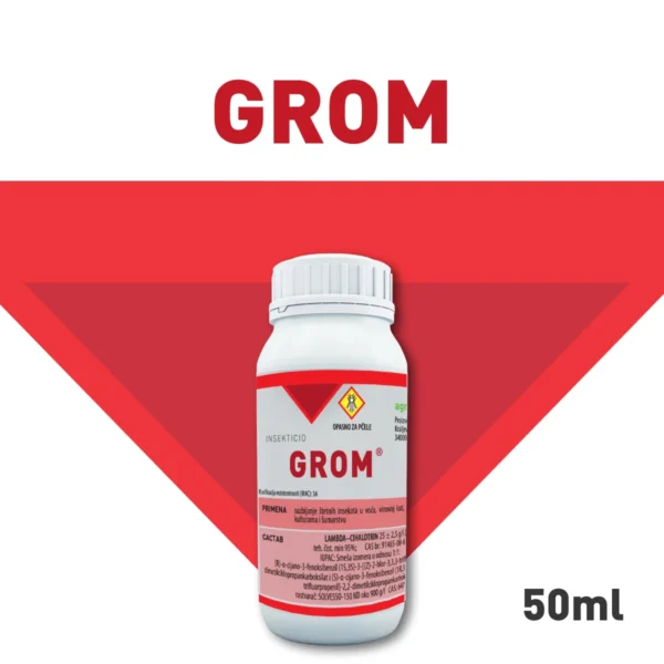 Grom insekticid 50 ml, bočica na bazi lambda-cihalotrina